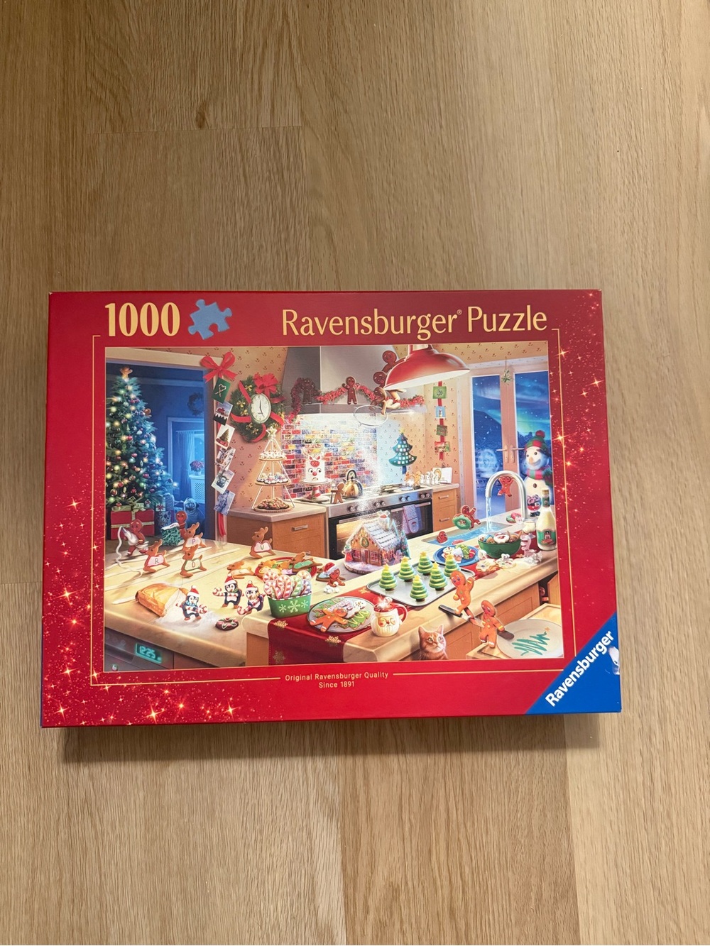 Ravensburger Red Holiday Kitchen 1000-Piece Puzzle Box